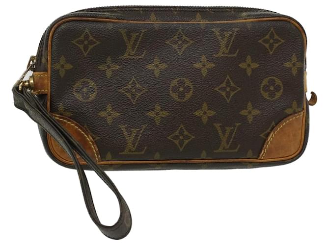 LOUIS VUITTON Monogram Marly Dragonne PM Clutch Bag M51827 LV Auth