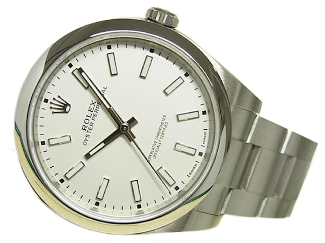 Rolex Oyster Perpetual 39 white dial 114300 Genuine goods Mens Silvery Steel  ref.771201