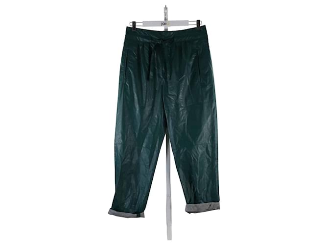 Pantalones Isabel Marant 38 Verde Algodón  ref.771348