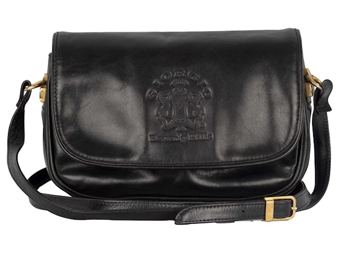 Autre Marque Giorgio Beverly Hills Black Leather Crossbody Bag  ref.771365