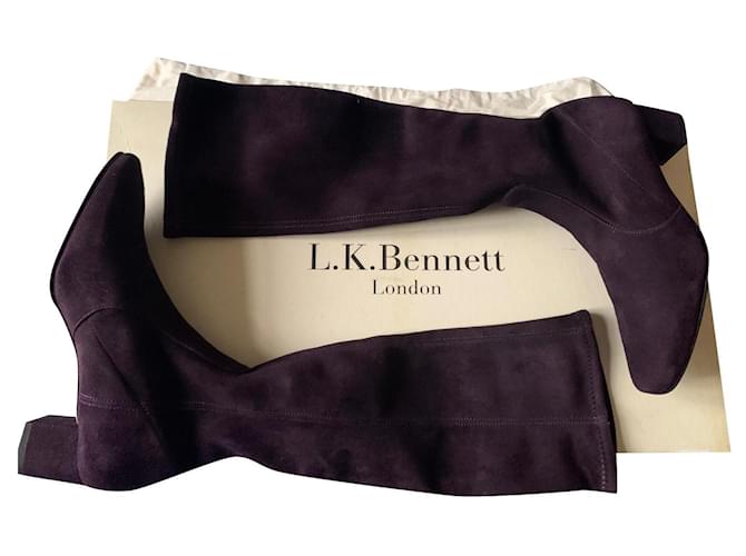 Lk Bennett bottes Daim Violet  ref.771483