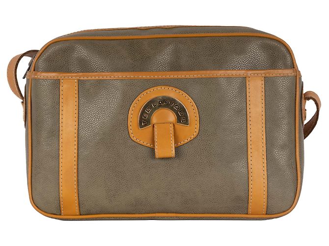 Autre Marque Sac messager en cuir texturé Ted Lapidus Gris