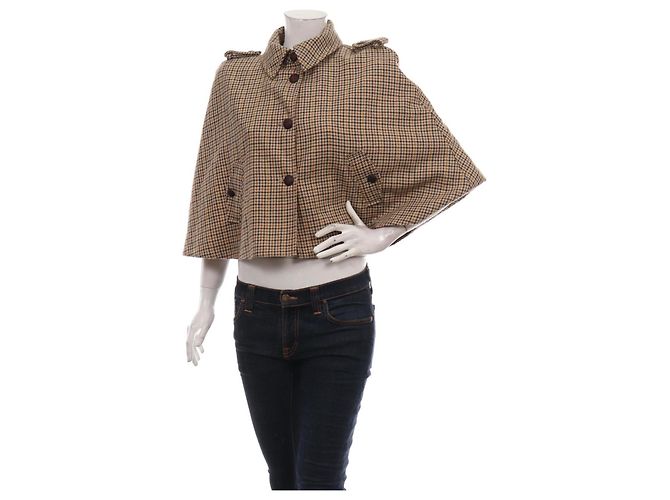 Hallhuber Poncho Jacke Wollmischung M Mehrfarben