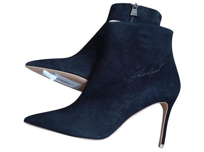 Calvin Klein Stiefeletten Schwarz Hirschleder 38
