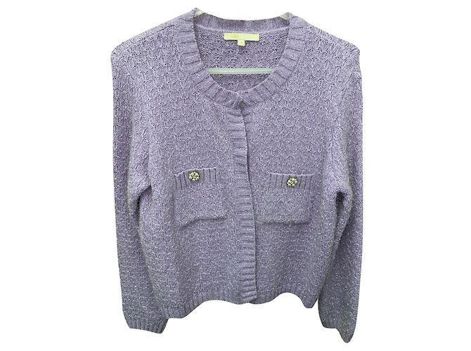 Maje Strickjacke Lila Metallic 