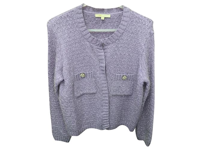 Maje Knitwear Purple Cotton Polyester Polyamide  ref.771675