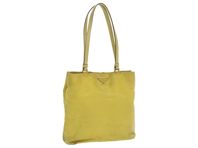 PRADA Shoulder Bag Nylon Yellow Auth ac1462  ref.771692