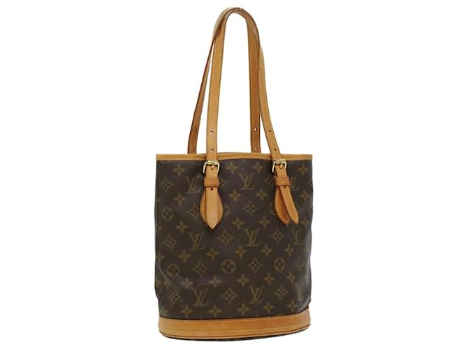 LOUIS VUITTON Monogram Bucket PM Bolsa de Ombro M42238 LV Auth yk5738 Lona  ref.771748