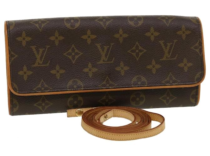 Louis Vuitton M51852 Pochette Twin GM Monogram Coated Canvas