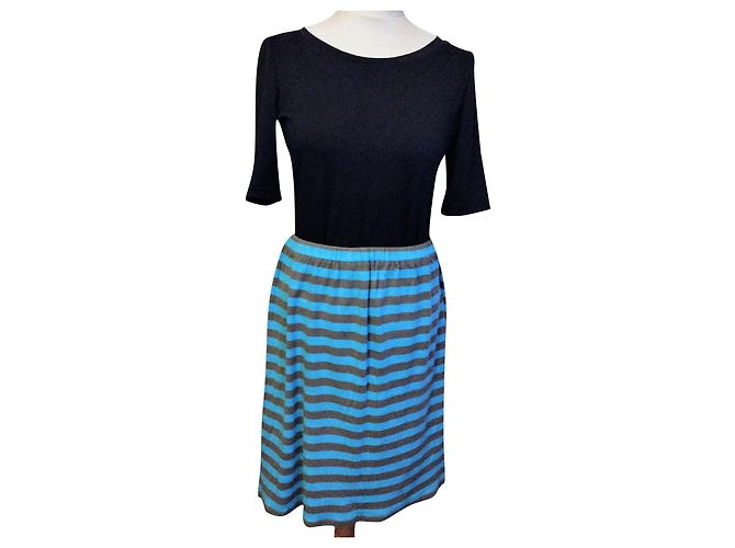 SONIA RYKIEL JUPE SKIRT  SWEAT T L OU T 40 A 48 Bleu