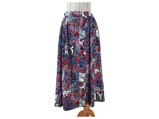 Saia Midi Diane Von Furstenberg de Algodão Multicor