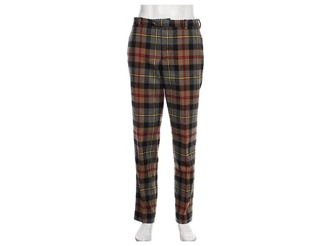 Etro Tartan Wool Pants Multiple colors