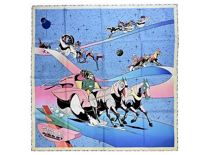 Hermès Hermes: Cachecol intitulado “Space Derby” Multicor
