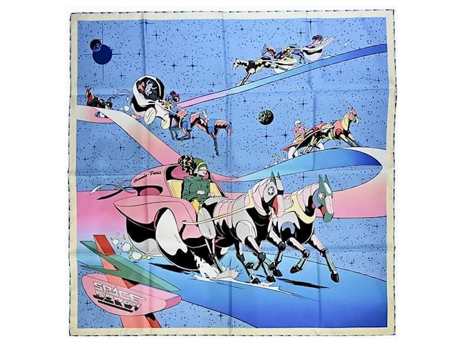 Hermès Ermete : Piazza intitolata “Space Derby” Multicolore Seta  ref.941142