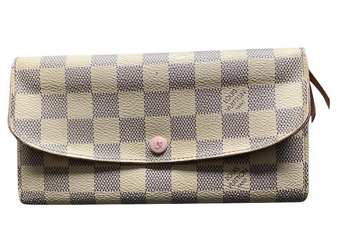 Cartera Louis Vuitton Emilie Damier Azur Rosa