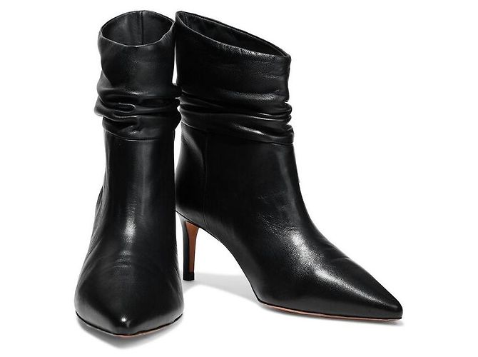 Iro Black Leather Ankle Boots Size 40
