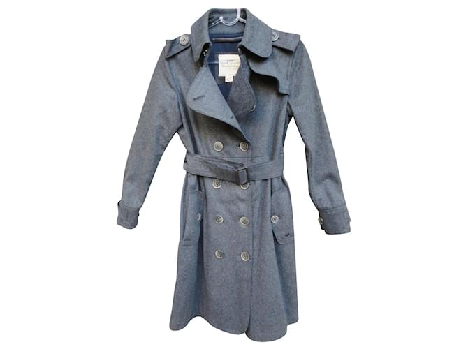 Thomas Burberry coat size XS Grey Cashmere Wool  ref.772018