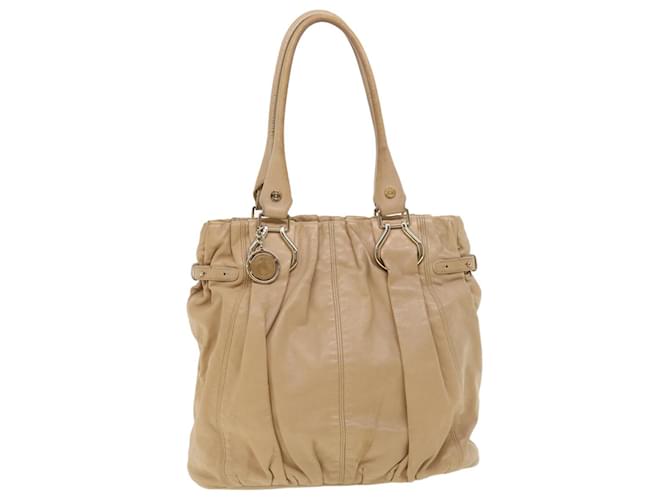Céline CELINE Shoulder Bag Leather Beige Auth ar8683  ref.772030