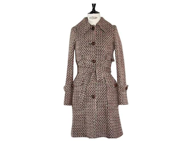 Patrizia Pepe Coats, Outerwear Pink Wool  ref.772137