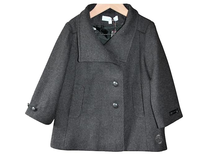 Tartine et Chocolat Girl Coats outerwear Grey Wool  ref.772139