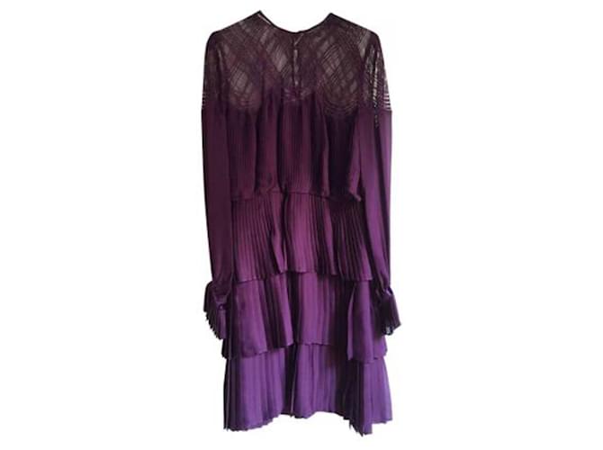 Salvatore Ferragamo Dresses Prune Dark purple Silk  ref.772142