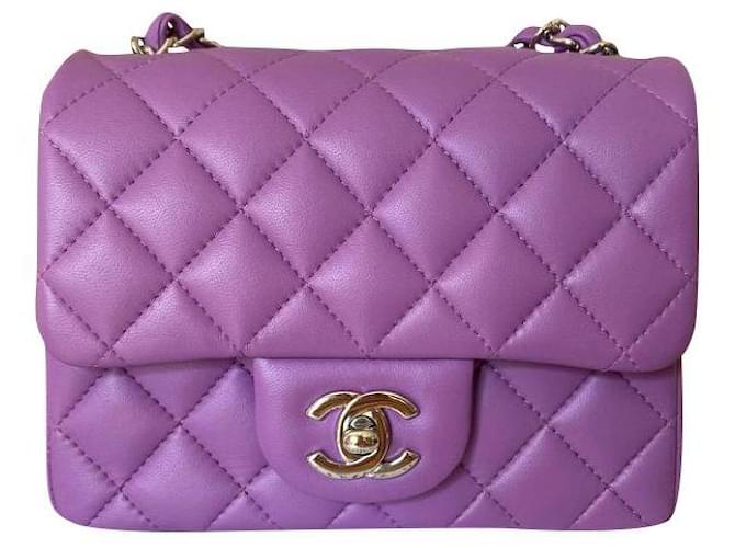 Timeless Chanel Handbags Purple Leather  ref.772160