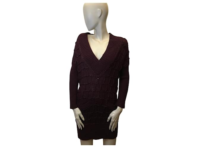 Catherine Malandrino alpaca sweater dress Dark purple Wool  ref.772164