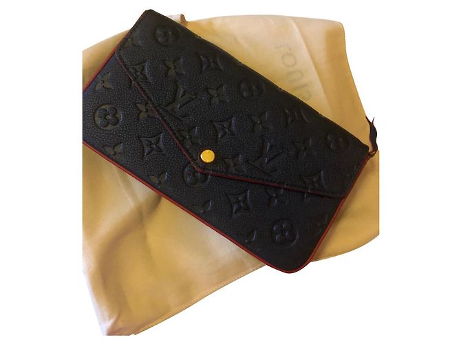 Bolsa de mão Louis Vuitton Fellice Prochette em couro azul