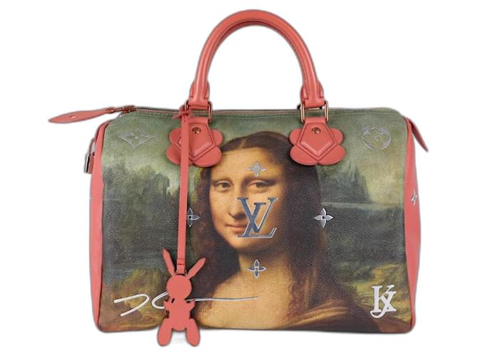 Louis Vuitton Jeff Koons Da Vinci Print Speedy 30 edition Multiple colors Leather  ref.772172