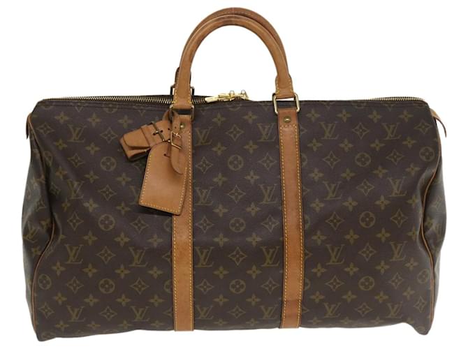 Louis Vuitton Keepall 50 Brown Cloth  ref.772292