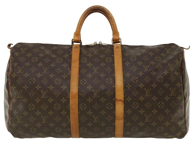 Louis Vuitton Keepall 55 Brown Cloth  ref.772664