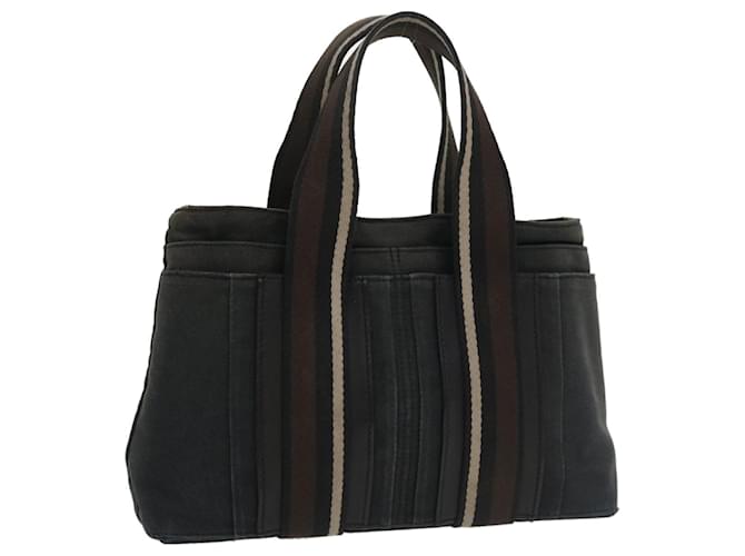 Hermès HERMES Toroca Horizontal PM Hand Bag Canvas Black Auth tb407 Cloth  ref.772956