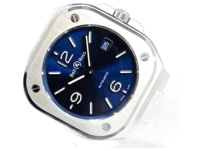 BELL & ROSS BR05 acier bleu 40 Spécification du bracelet MM Homme Argenté  ref.773018