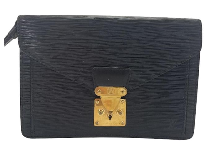 Louis Vuitton Sellier Drangonne Black Leather  ref.773079
