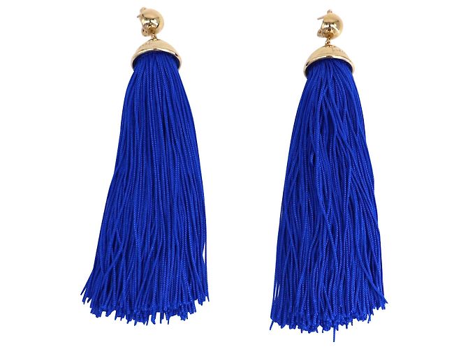 Emilio Pucci Orecchini Nappina in Viscosa Blu