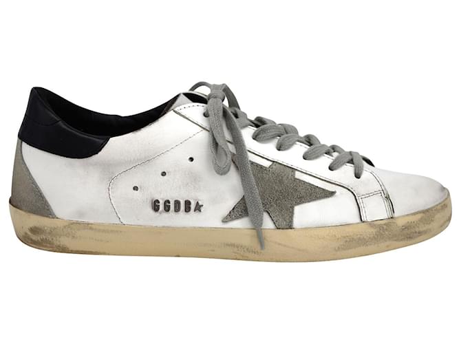 Autre Marque Golden Goose Super Star Low-Top Sneakers in White Leather   ref.773290