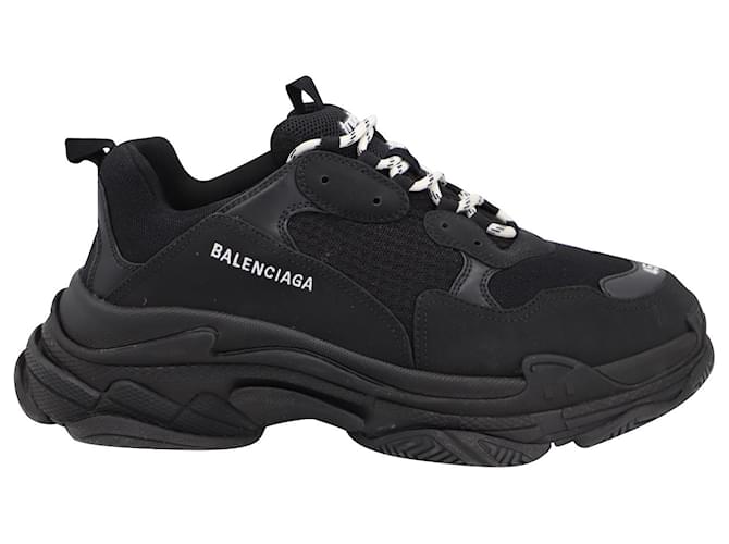 Balenciaga Triple S Sneakers aus schwarzem Polyurethan Kunststoff  ref.773315