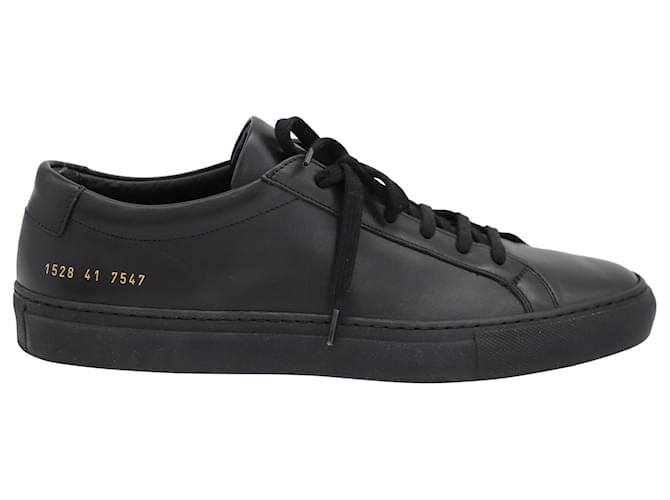 Autre Marque Common Projects Achilles Low Top Sneakers in pelle nera Nero  ref.773323