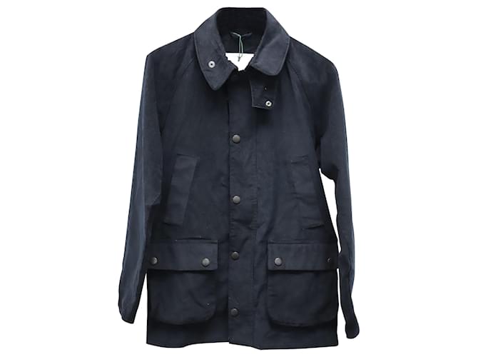 Barbour White Label Slim Unlined Bedale Casual Jacket in Navy Blue Cotton  ref.773328