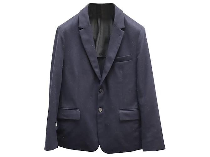 Blazer Monopetto Ami in Lana Blu Navy  ref.773338