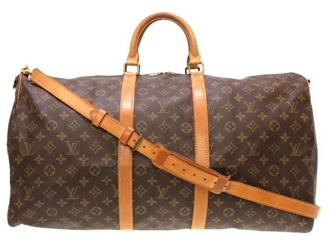 Louis Vuitton Keepall Bandouliere 55 Brown Cloth  ref.769205