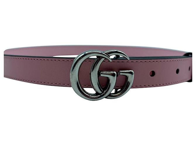 Gucci women's belt Pink Leather  ref.772727