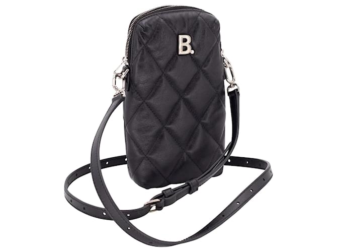 Balenciaga quilted pouch in black leather  ref.773765