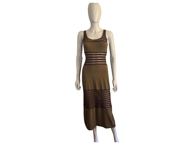 Fendi Vintage lycra dress Taupe  ref.773957