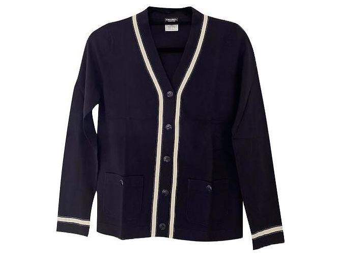 Cambon Cardigan Chanel Uniform Blu navy