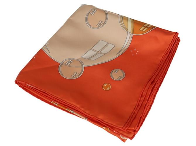 Hermès HERMES CARRE 90 Orange Silk  ref.774099