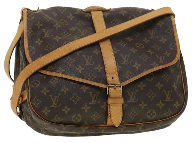 LOUIS VUITTON Shoulder Bag M42254 Saumur 35 Monogram canvas Brown