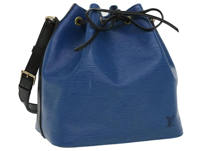 LOUIS VUITTON Epi Petit Noe Shoulder Bag Bicolor Black Blue M44152 auth 34606 Leather  ref.774220