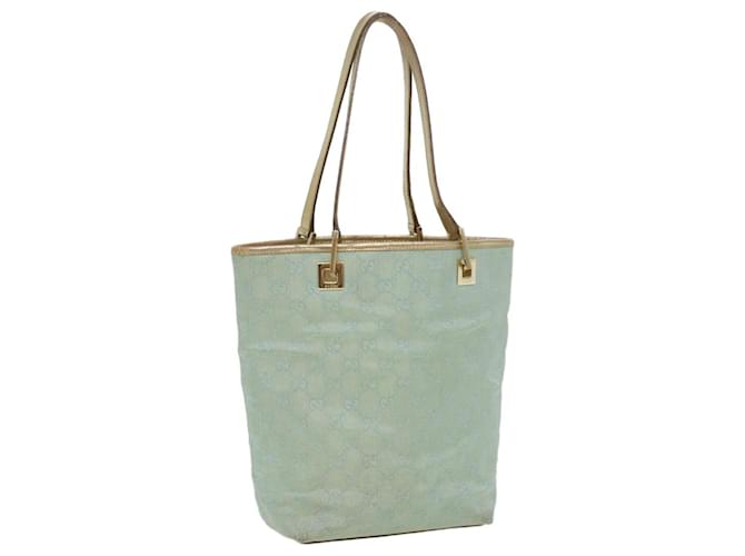 GUCCI GG Canvas Shoulder Bag Blue Champagne Gold 0021099 auth 34623 Cloth  ref.774225