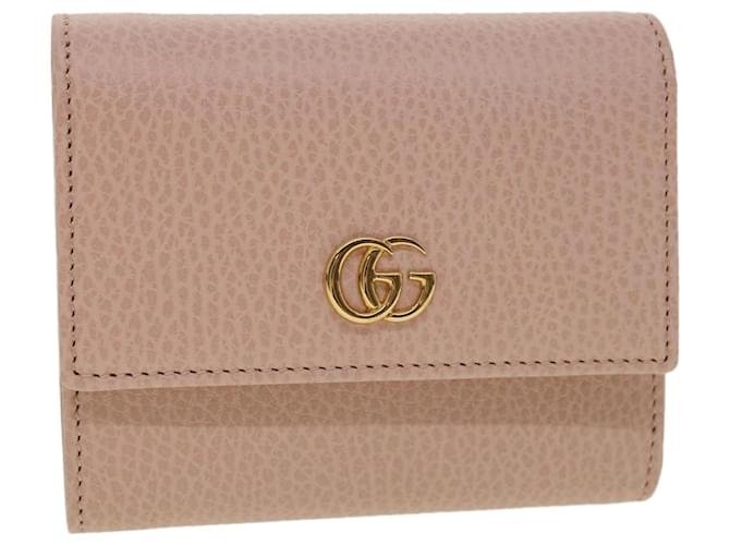 Portefeuille GUCCI GG Marmont Cuir Rose 546584 Auth ki2633  ref.774252